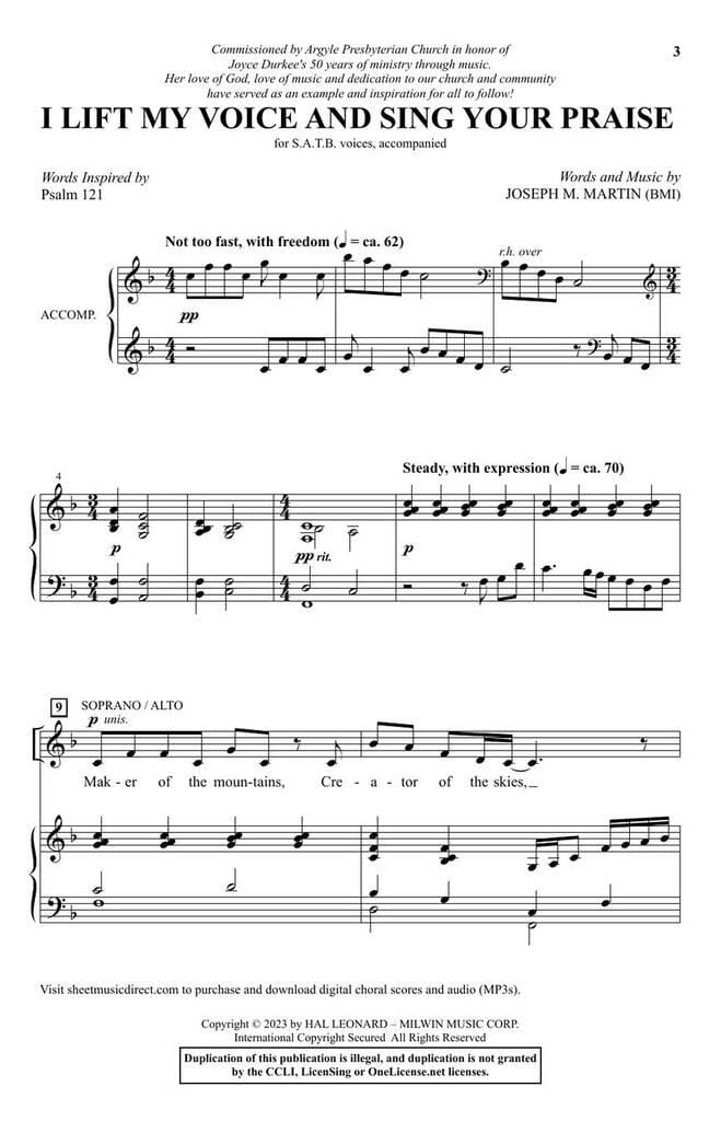 I Lift My Voice and Sing Your Praise